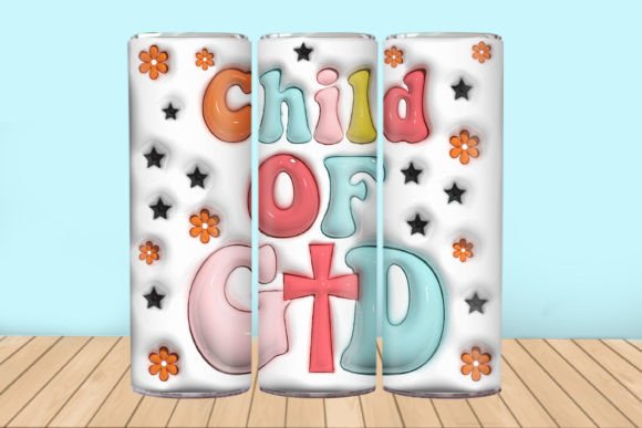 3D Inflated Child of God Tumbler Wrap