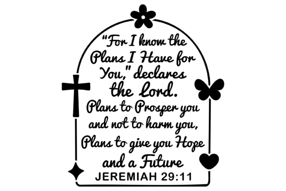 Bible Verse Jeremiah Svg PNG & Crafts