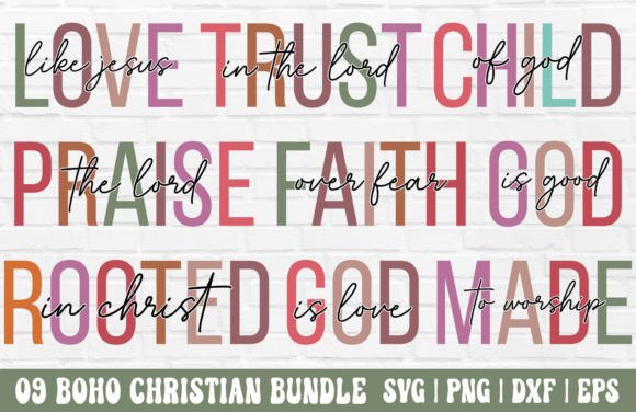 Boho Christian SVG Bundle - Jesus PNG & Crafts