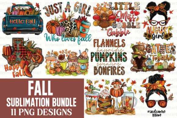 Fall Sublimation Png Bundle & Crafts