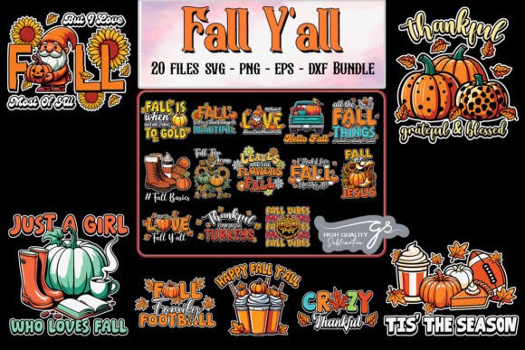 Fall Y All SVG Bundle for Crafts