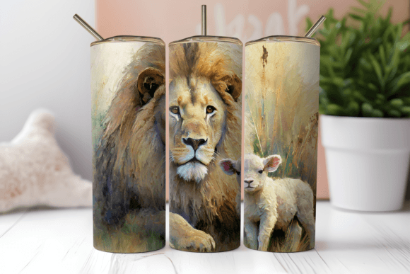 Lion and Lamb 20oz Tumbler Wrap & Crafts