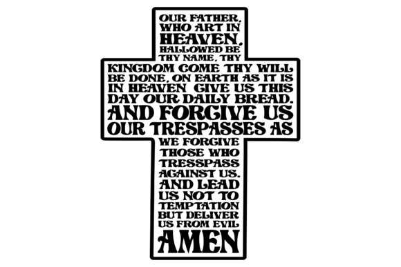 Our Father Lord s Prayer Svg PNG for Crafts