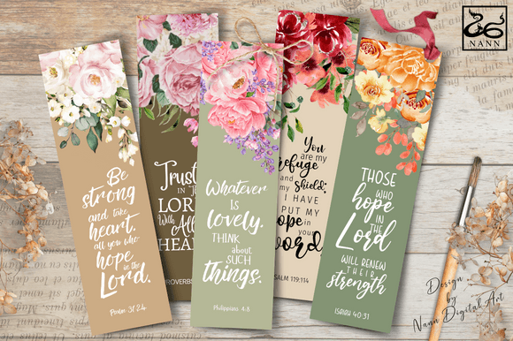 Printable Bible Verse Bookmarks Set 027 and Print Templates