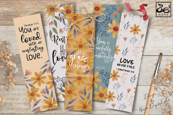 Printable Bible Verse Bookmarks Set 288 and Print Templates