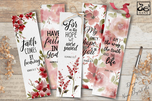 Printable Bible Verse Bookmarks Set 322 and Print Templates