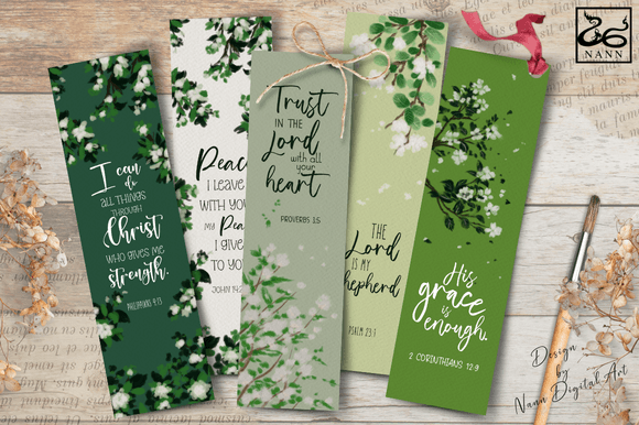 Printable Bible Verse Bookmarks Set 344 and Print Templates