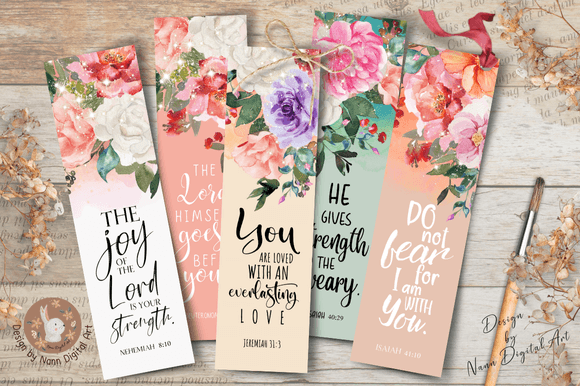 Printable Bible Verses Bookmark Set 037 and Print Templates