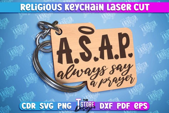 Religious Keychain Laser Design CNC